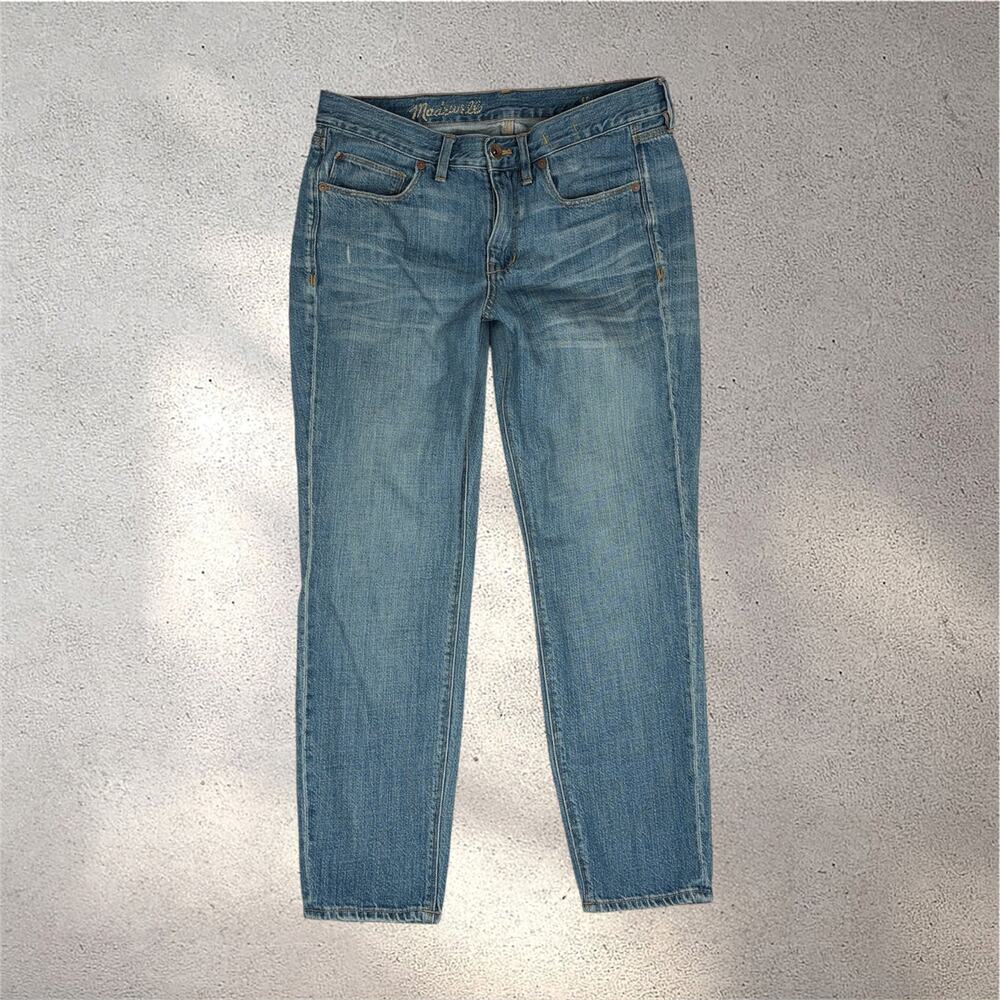 Madewell Boyjean Slim Straight Jean Women's 28 Medium Wash Denim Casual Normcore